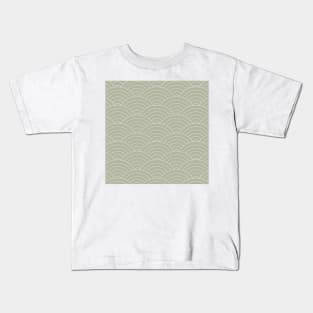 Waves (Linen Sage) Kids T-Shirt